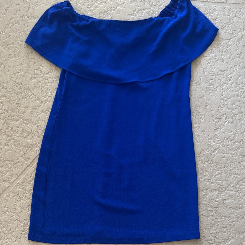 Charles Henry Royal Blue Midi Dress